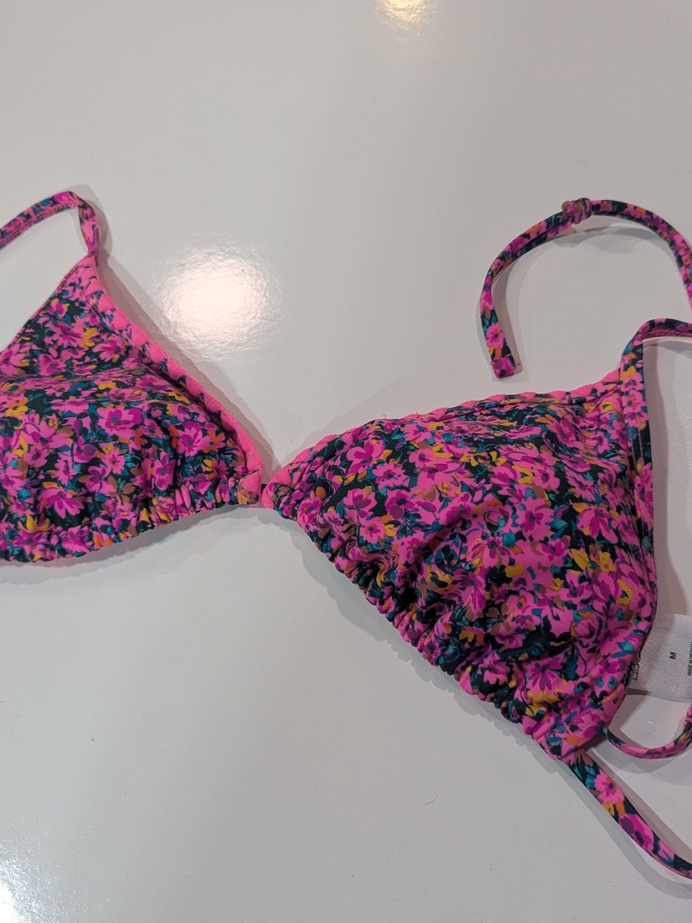 wild fable Pink Floral Triangle Bikini Top